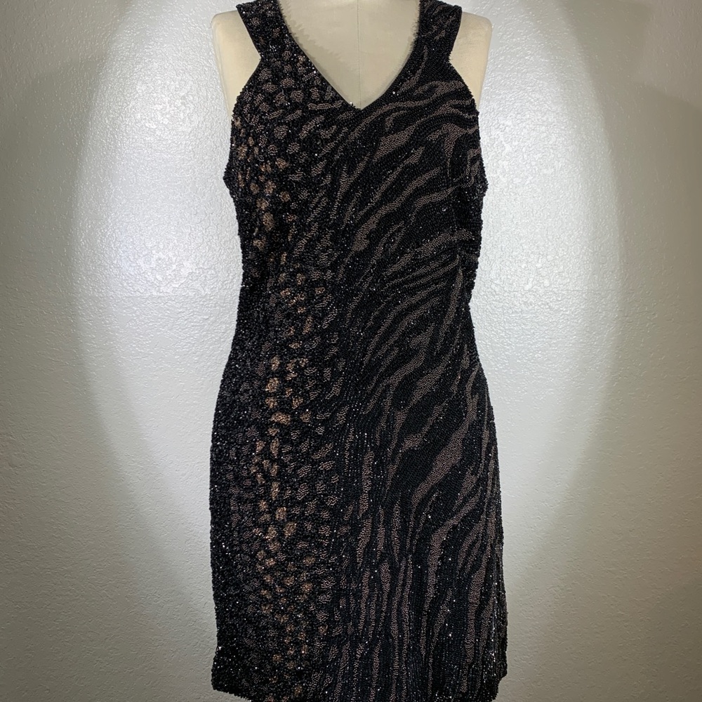 All Saints hand embellished Volumia dress size 10